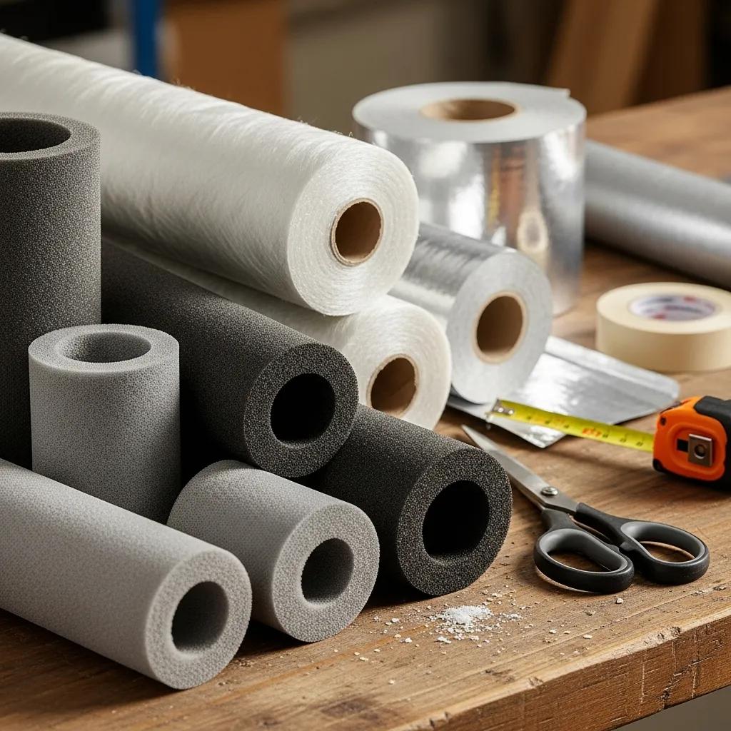 Pipe insulation options: foam sleeves and heat tape