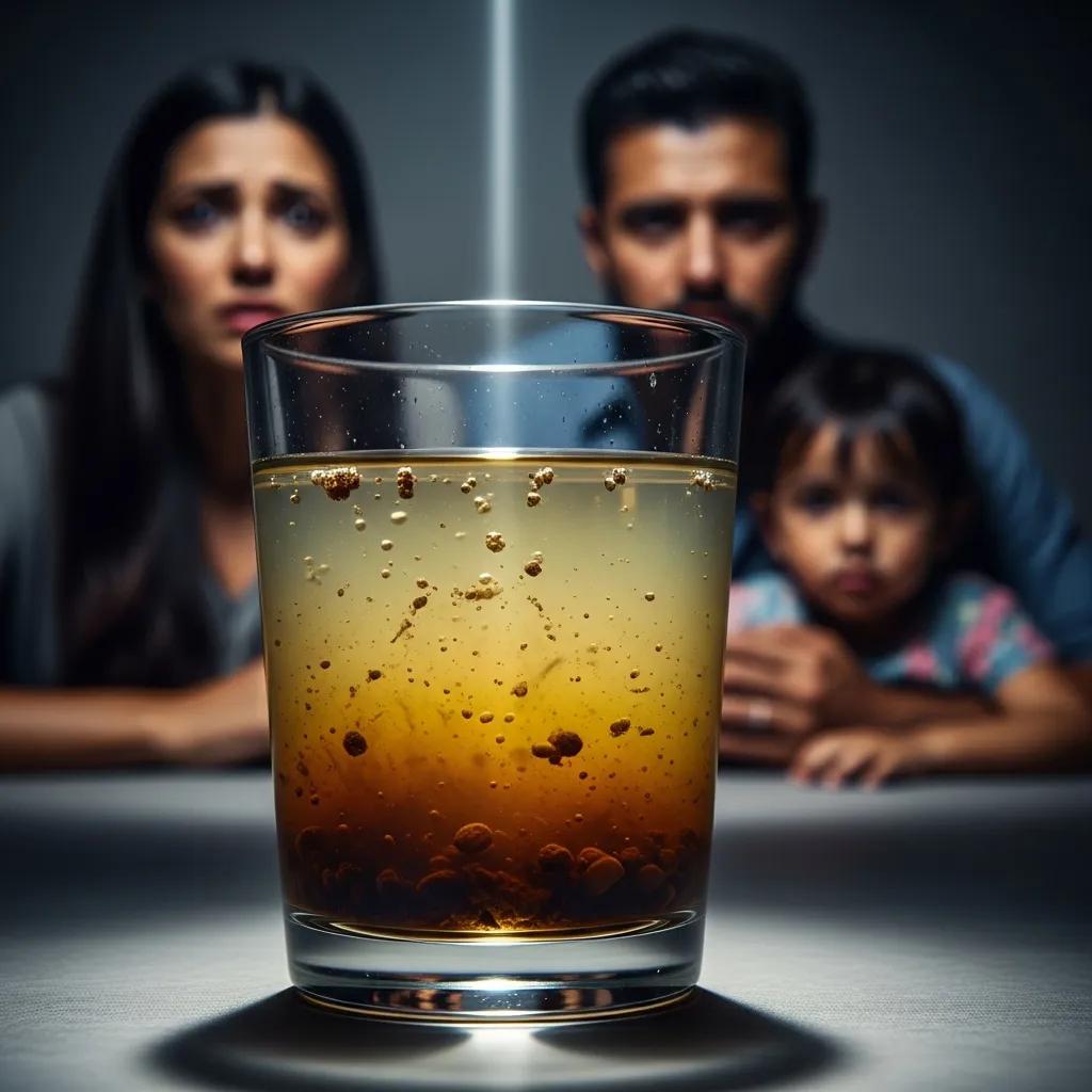 Close-up of a cloudy glass of water to illustrate health risks from poor water quality