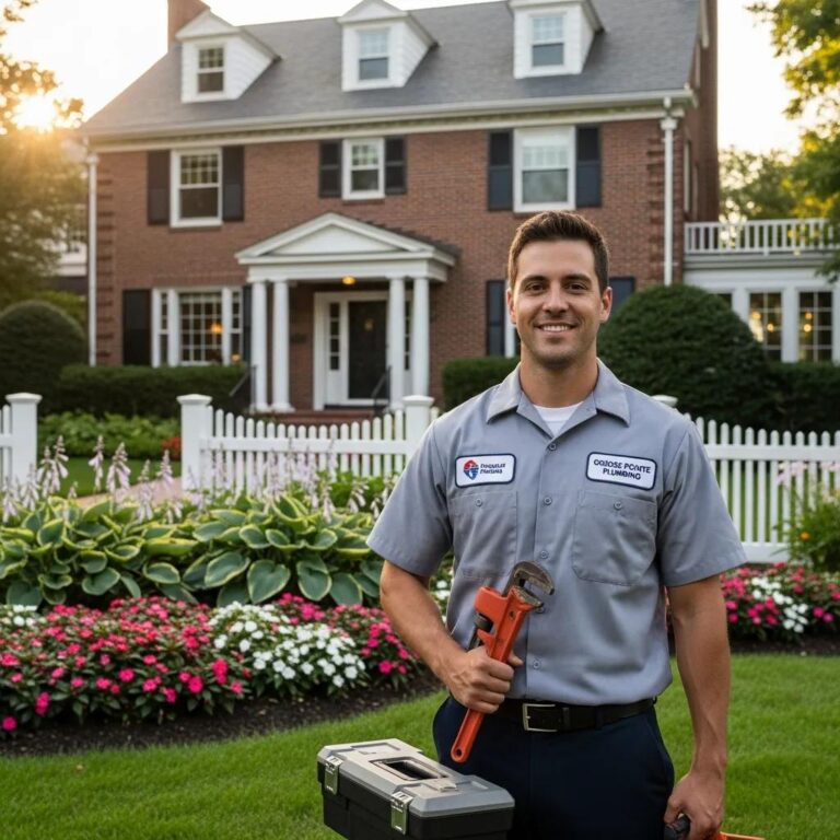 Friendly local plumber in Grosse Pointe, MI, showcasing emergency plumbing services