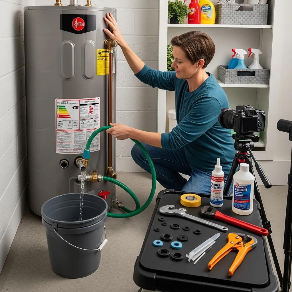 Homeowner doing routine plumbing checks to keep warranty coverage valid