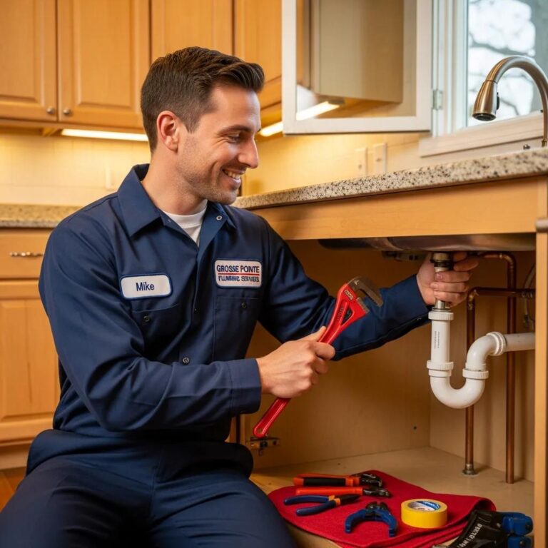 Local plumber in Grosse Pointe, MI, providing reliable plumbing services in a residential setting
